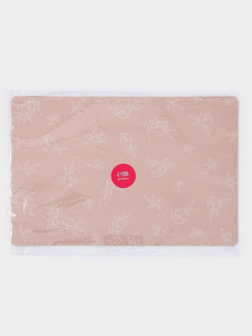 Коврик для сушки посуды Доляна Flowers, влаговпитывающий, 46?30.5 см, розовый