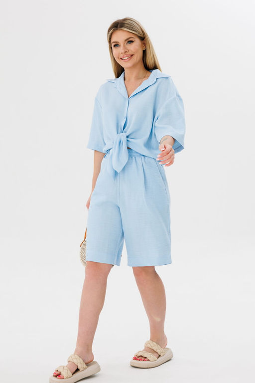 Рубашка AmberA 1061В голубой фото 7