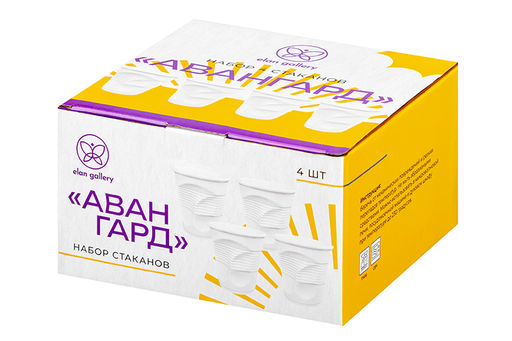 Набор стаканов 4 пр 380 мл 10*10*11 см Авангард, фарфор - Elan gallery фото 6
