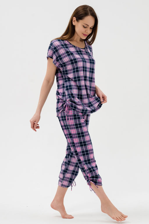 Костюм женский из футболки и брюк из кулирки Крым розовый - Амадэль фото 5