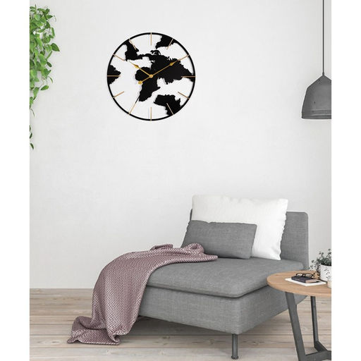 Часы настенные интерьерные «Карта мира», серия: Лофт, бесшумные, плавный ход, d=60 см, от батарейки 1хАА