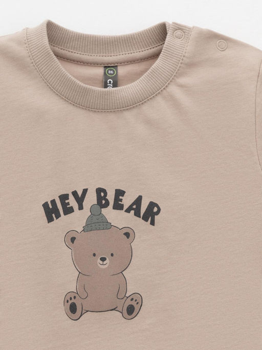 КР 302775/темно-бежевый к648 фуфайка (футболка) д/мал яс