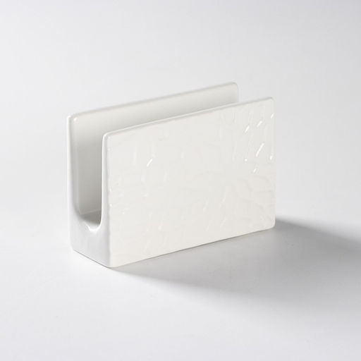 Набор фарфоровый для специй BellaTenero, 4 предмета: солонка, перечница, салфетница, подставка-держатель, белый  фото 10