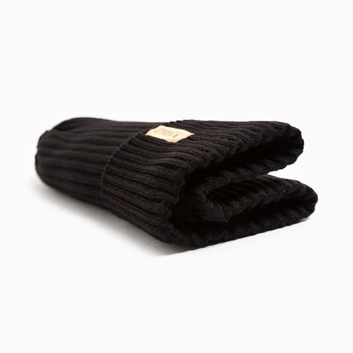 Шапка детская MINAKU: Cozy Winter с отворотом, чёрная, размер 56-58 (7-11 лет)