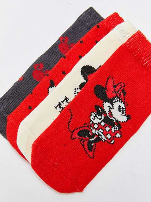 Minnie Mouse Desenli K?z Bebek Soket ?orap 4l? - Waikiki фото 3