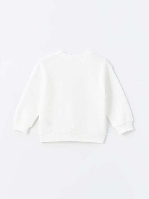 Bisiklet Yaka Bask?l? Uzun Kollu K?z ?ocuk Sweatshirt - Waikiki фото 2