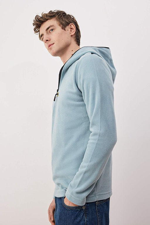 Mint Slim/Dar Kesim Polar Fermuarl_ Kap__onlu Sweatshirt TMNAW26SW00064 - Trendyolmilla фото 2
