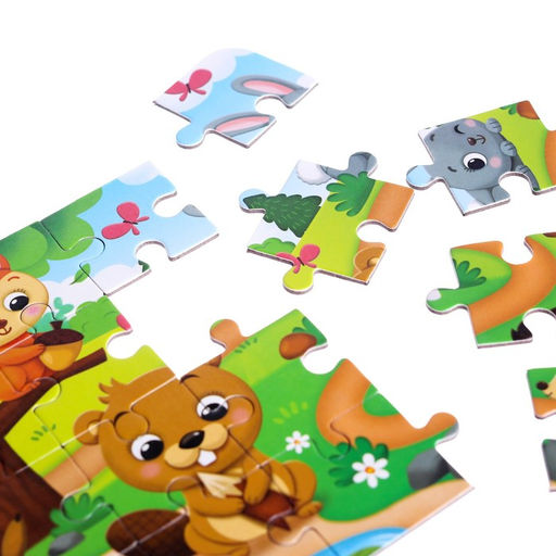Пазл 4 в 1 Животные - Puzzle time фото 3