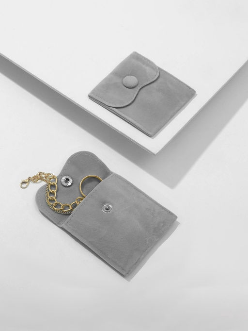 Конвертики для украшений, набор 10 шт. бархат, 7×7 см, тёмно-серый