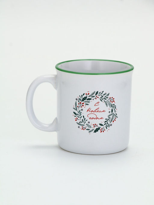 УЦЕНКА Кружка Новогодний венок, 340 мл