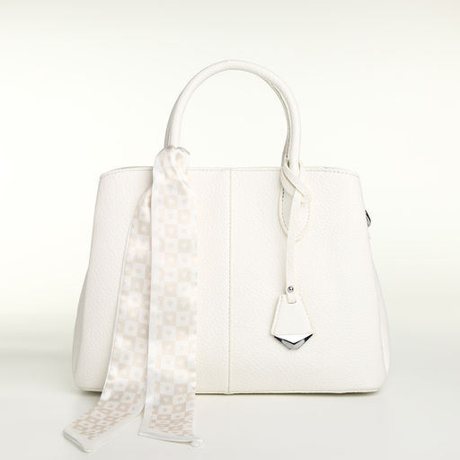 Сумка женская тоут TEXTURA на молнии, 29×11×23 см, однотонная, белая