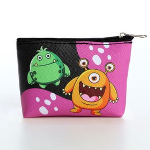 Цена за 2 шт. Кошелёк детский на молнии «Монстр черный», 11×8.5 см