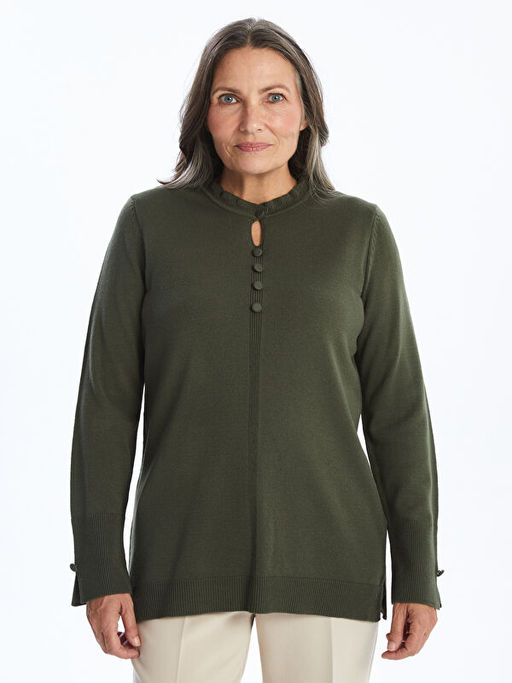 Bisiklet Yaka Kad?n Triko Kazak