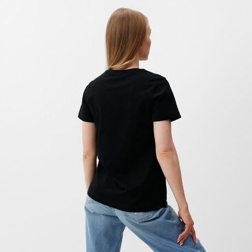 Футболка женская Let&apos;s go, чёрная, размер 52