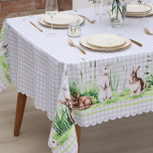 Скатерть Доляна Easter joy 145*180 см, 100% п/э  фото 3
