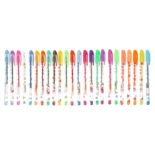 Набор гелевых ручек, 24 цвета, металлик, корпус с рисунком, в блистере на кнопке - Calligrata фото 13