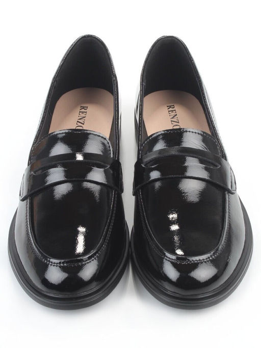 03-DCO142-2 BLACK Лоферы женские (натуральная кожа)