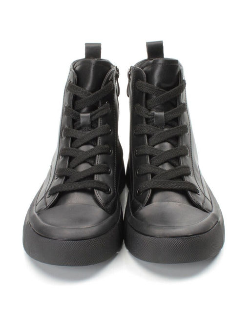 04-YSN2285-1 BLACK Ботинки женские зимние (натуральная и искусственная кожа, шерсть)