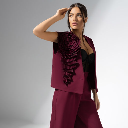 Жилет свободного силуэта Жду продолжения (red) - Charutti фото 4