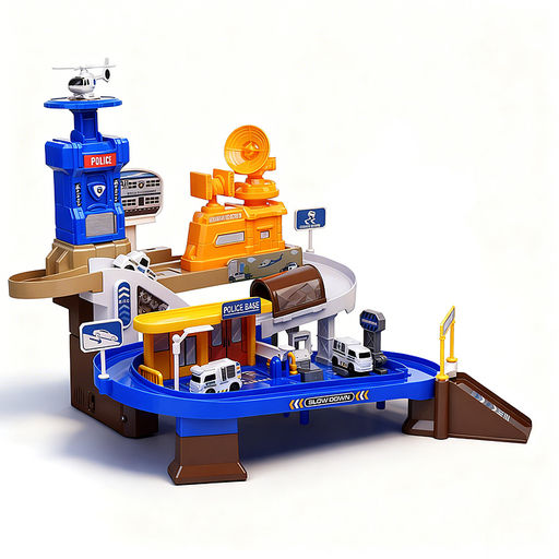 Парковка "Служебный паркинг" (свет, звук, 3 металл машины, самолет) в коробке