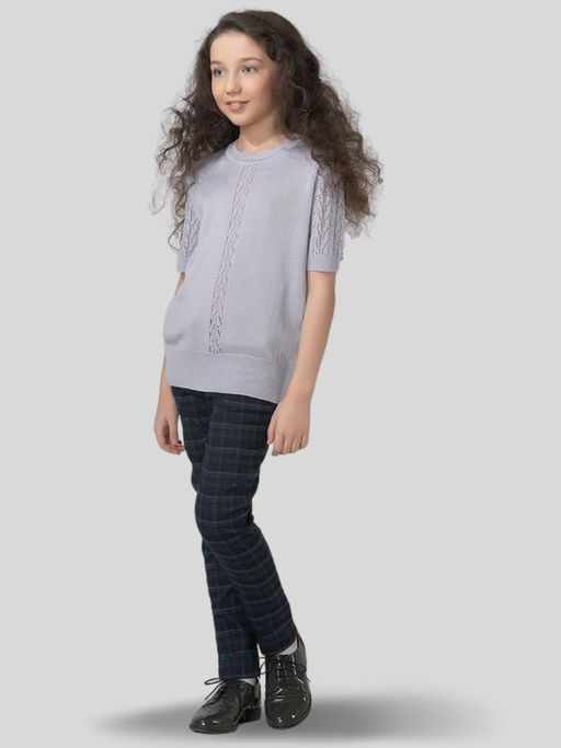 Джемпер для девочек 7081. 7057 сирень