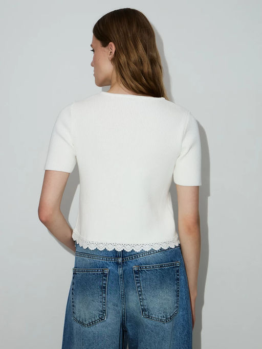 Укороченный кардиган из хлопка / Zarina  фото 6