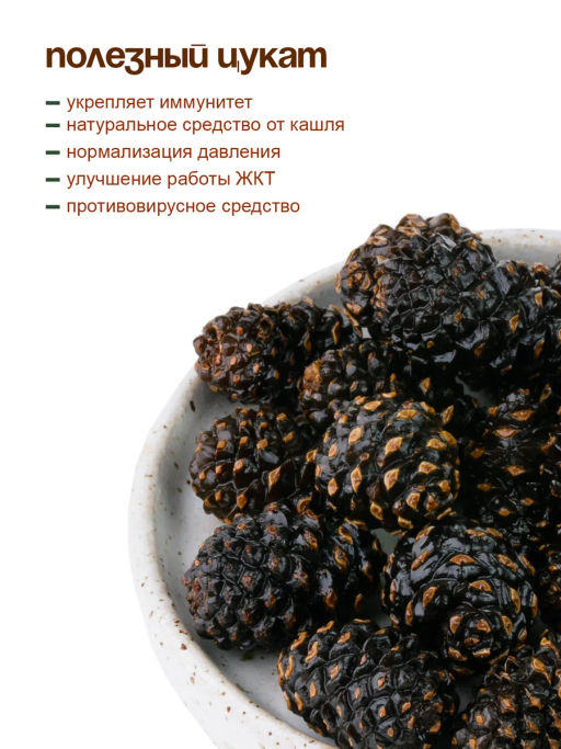 Цукаты из сосновой шишки с вяленой клюквой 150г - Территория тайги фото 2