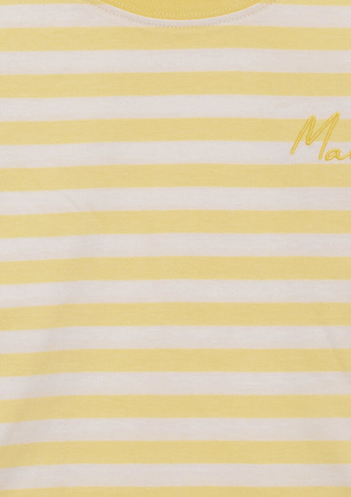 Cizgili Sar? Tisort - Mavi фото 4