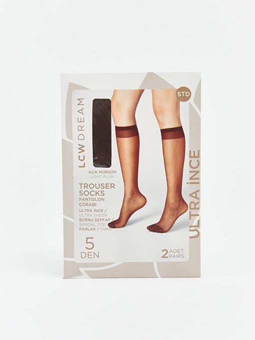 5 Denye Kad?n Diz Alt? ?orap 2li