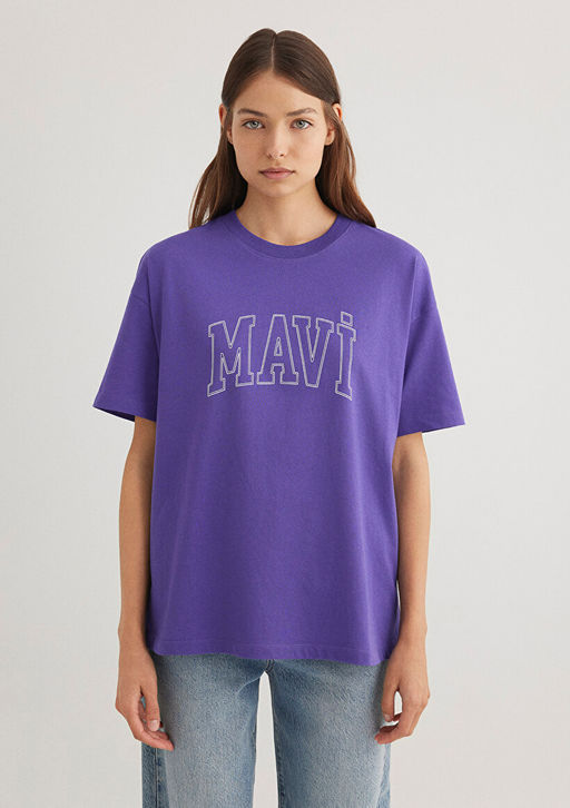 Mavi Logo Bask?l? Mor Tisort  фото 3