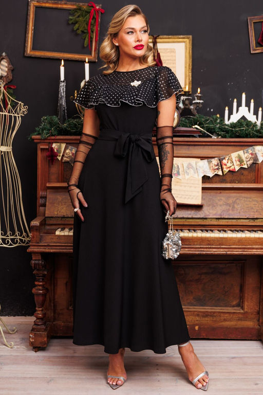 Платье Мода Юрс 2874-Р черный - Mira fashion фото 29