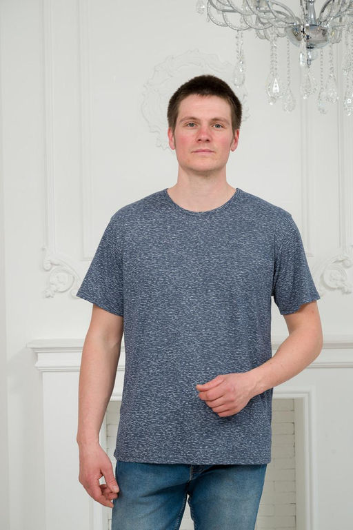 Футболка мужская из кулирки индиго - Амадэль фото 3