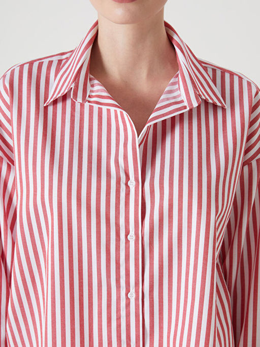 ?izgili Oversize Kad?n G?mlek