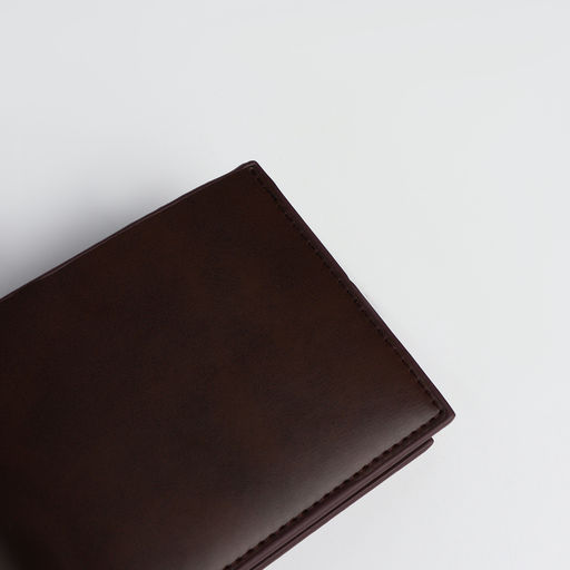 Портмоне мужское без застёжки, отдел для карт, монет, коричневое