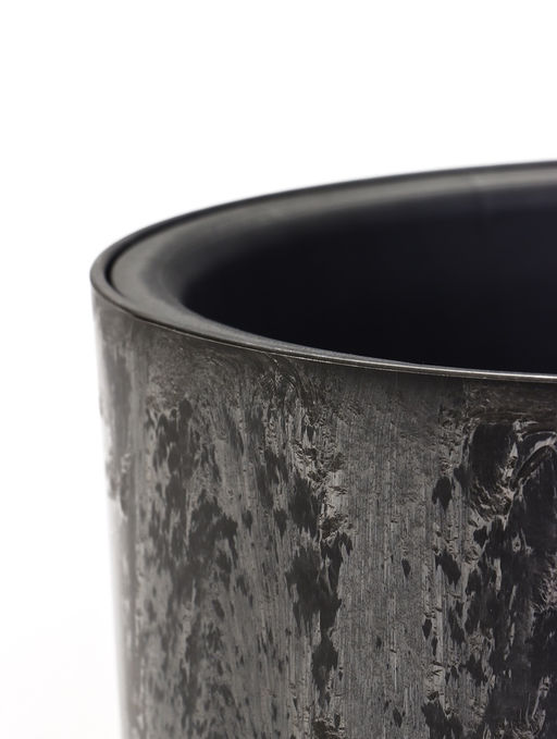 Кашпо для цветов «Микрит», 7.8 л, d=28 см, h=25.5 см, со вставкой, пластиковое, серое