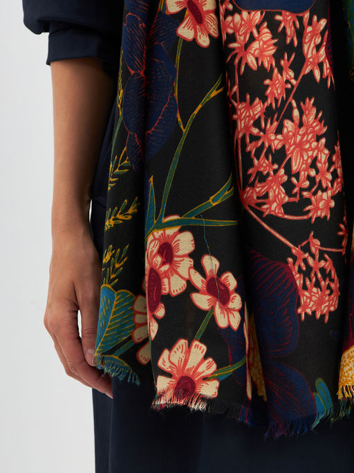 Большой, мягкий, тонкий и очень нежный двусторонний палантин с рисунком. - Tantino фото 20