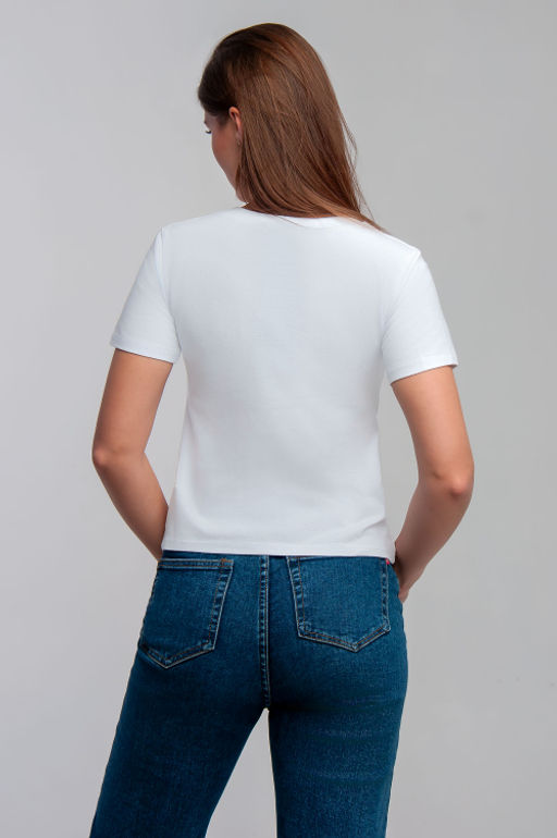 Арт. 3750 Футболка женская 42-50 (5 шт) Цвет:белый - Калинка фото 11