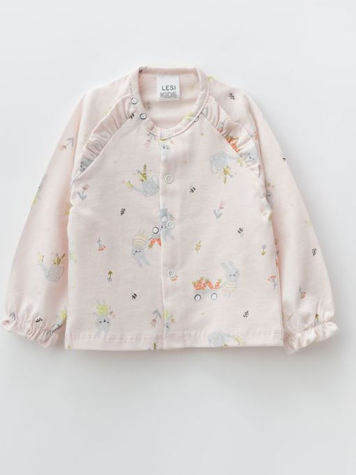 Кофта ясельная для девочки, бел/роз - Lesi kids фото 23