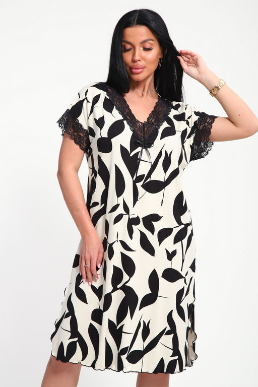 Ночная сорочка из вискозы Олеся экрю