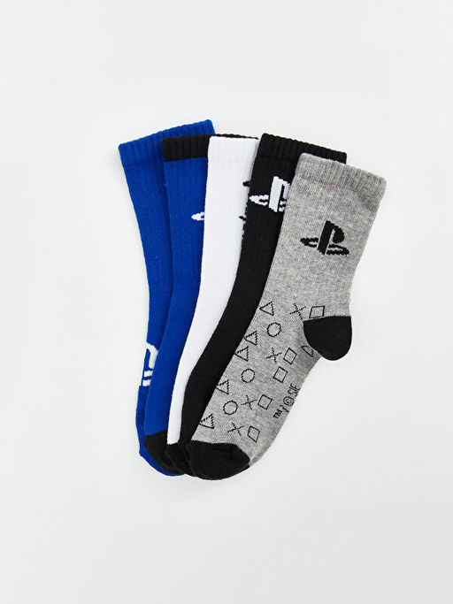 PlayStation Desenli Erkek ?ocuk Patik ?orap 5li - Waikiki фото 3
