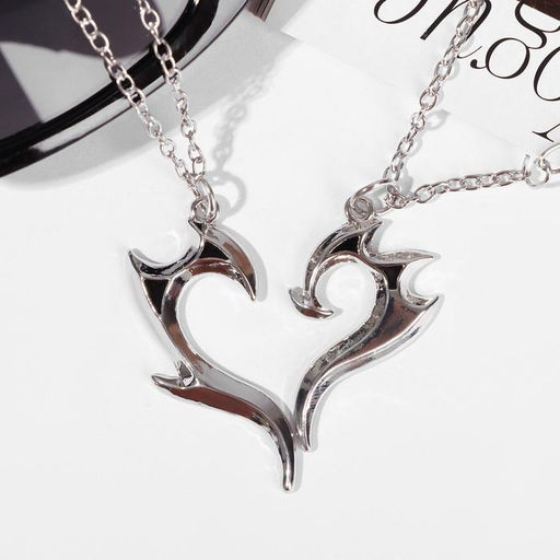 Кулоны Неразлучники горящее сердце, цвет чернёное серебро, 45 см - Tell your story фото 5