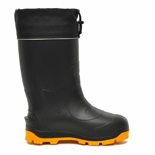 Сапоги Nordman Quaddro с защищенной подошвой ТЭП и шипами черные с желтым