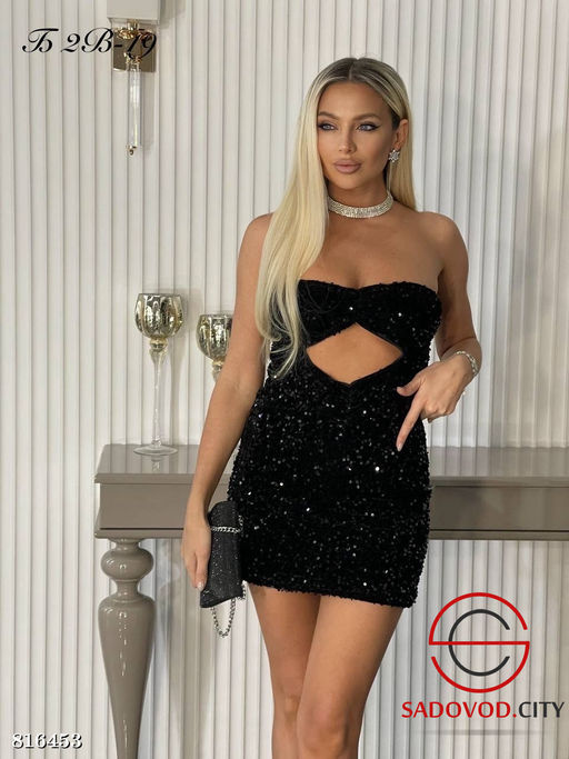 Платье женское с пайетками - Bruno фото 4