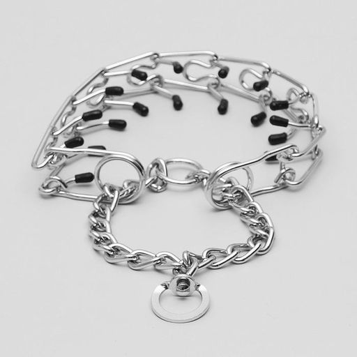 Ошейник - полуудавка строгий с защитными колпачками, 4 мм х 60 см - Пижон фото 2