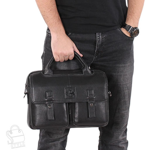 Портфель мужской кожаный 3885Z black  Zinimsk в Новосибирске