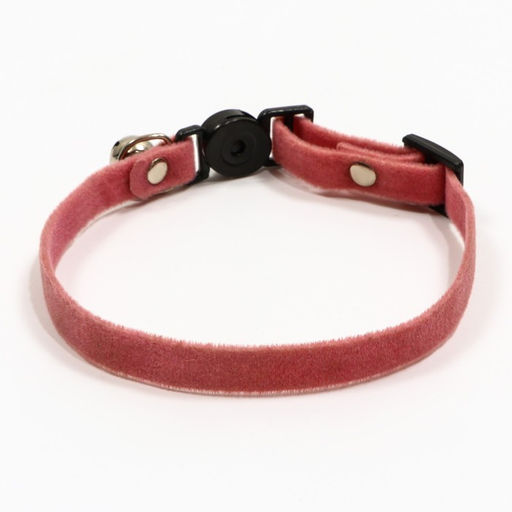 Ошейник кошачий мягкий с бубенчиком, 30 х 1 см, текстиль, розовый - Пижон фото 2