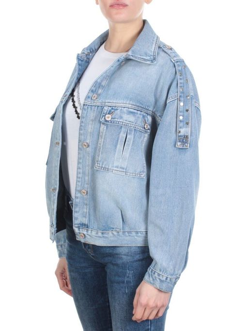 J7735 BLUE Куртка джинсовая женская YI SUO (98% хлопок 2% эластан) - Фабричный китай фото 7