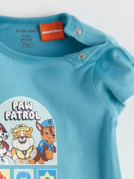 Paw Patrol Bask?l? Erkek Bebek Tulum 2li