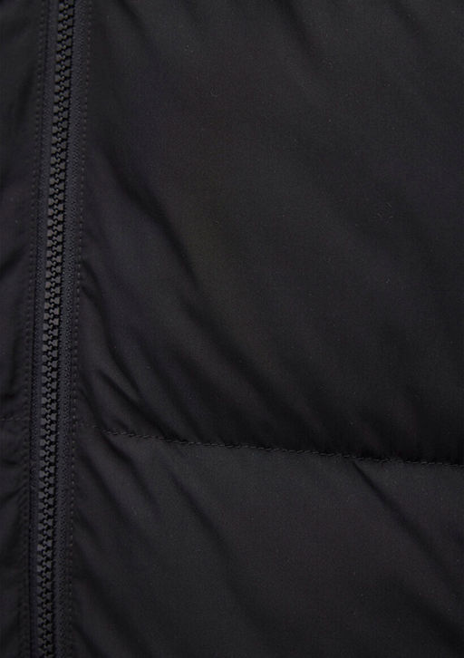 Kapusonlu Siyah Sisme Mont - Mavi фото 6