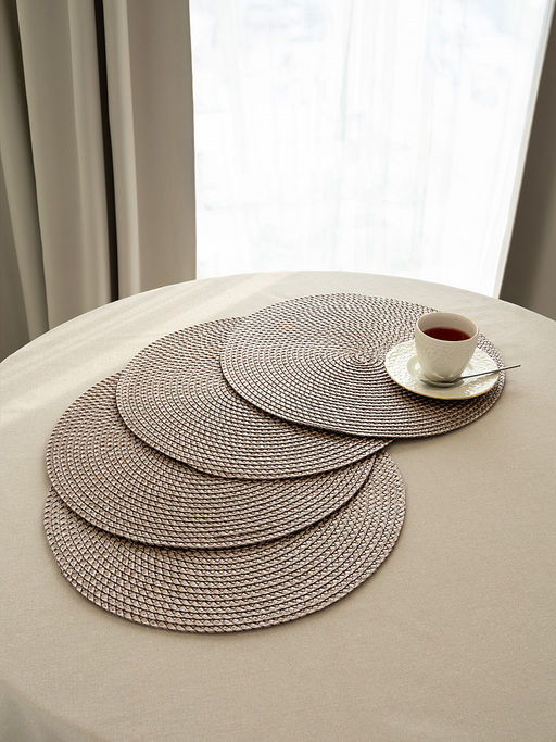 Салфетка сервировочная D38, 1 штука бежевый полипропилен